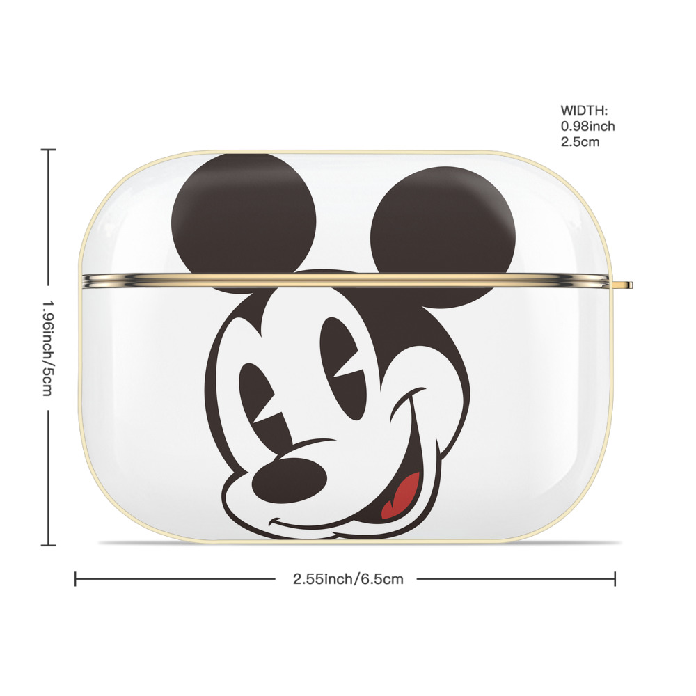 ミッキーマウス Mickey Mouse 【AirPods Pro用】ハードシェル保護ケース｜耐衝撃・防指紋・カラビナ付き商品仕様