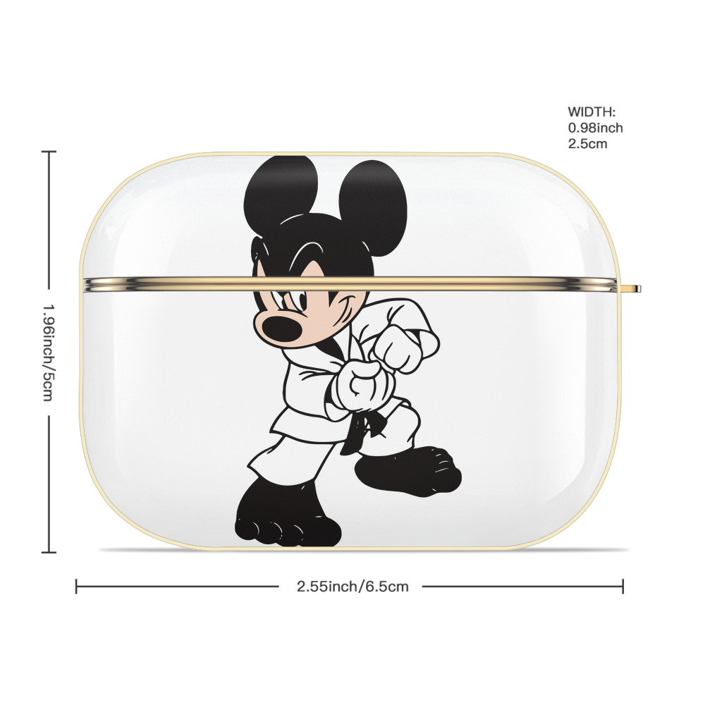 ミッキーマウス Mickey Mouse 【AirPods Pro用】ハードシェル保護ケース｜耐衝撃・防指紋・カラビナ付き商品仕様