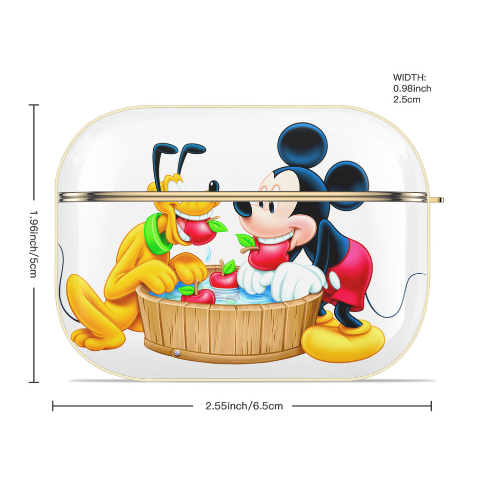 ミッキーマウス Mickey Mouse 【AirPods Pro用】ハードシェル保護ケース｜耐衝撃・防指紋・カラビナ付き商品仕様