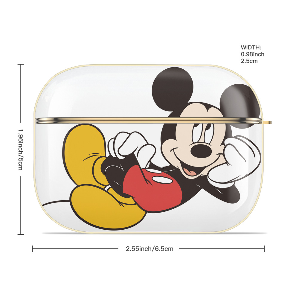 ミッキーマウス Mickey Mouse 【AirPods Pro用】ハードシェル保護ケース｜耐衝撃・防指紋・カラビナ付き商品仕様