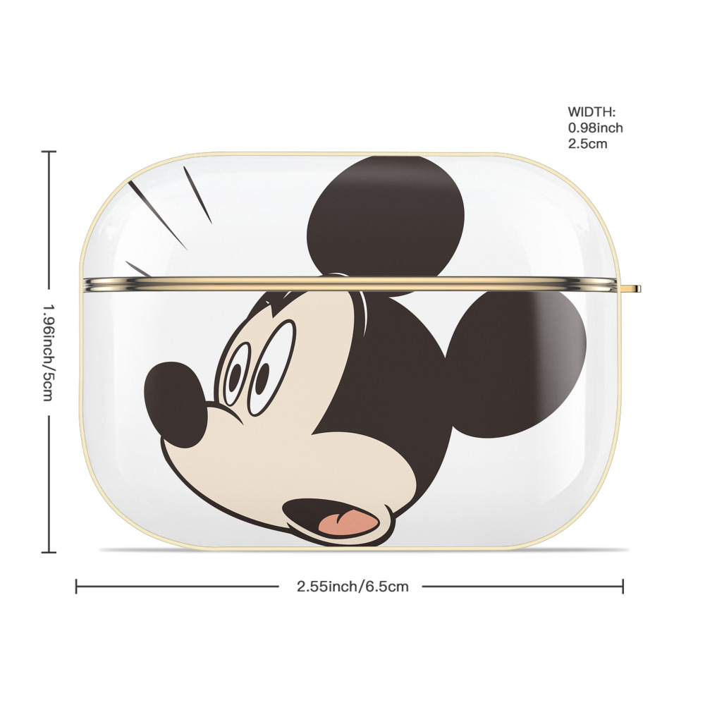 ミッキーマウス Mickey Mouse 【AirPods Pro用】ハードシェル保護ケース｜耐衝撃・防指紋・カラビナ付き商品仕様