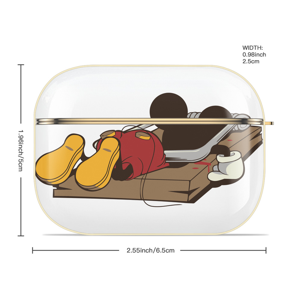 ミッキーマウス Mickey Mouse 【AirPods Pro用】ハードシェル保護ケース｜耐衝撃・防指紋・カラビナ付き商品仕様