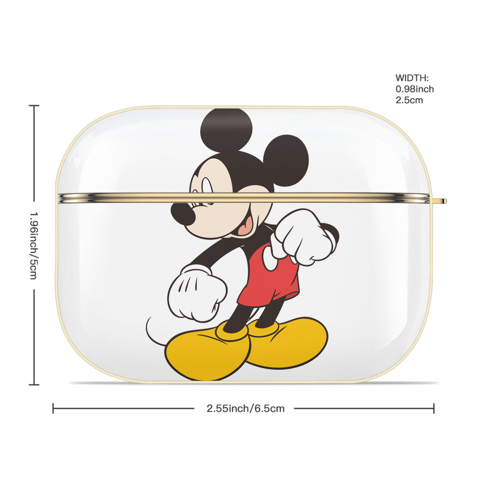 ミッキーマウス Mickey Mouse 【AirPods Pro用】ハードシェル保護ケース｜耐衝撃・防指紋・カラビナ付き商品仕様