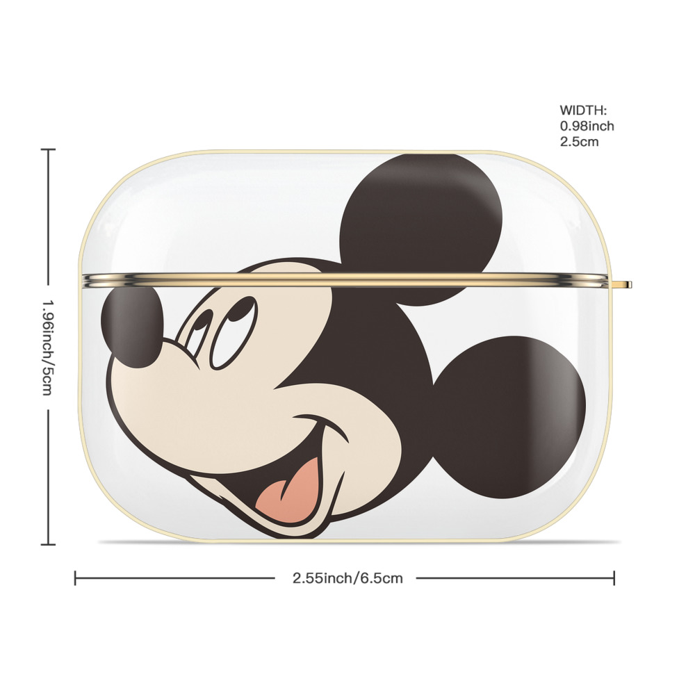 ミッキーマウス Mickey Mouse 【AirPods Pro用】ハードシェル保護ケース｜耐衝撃・防指紋・カラビナ付き商品仕様