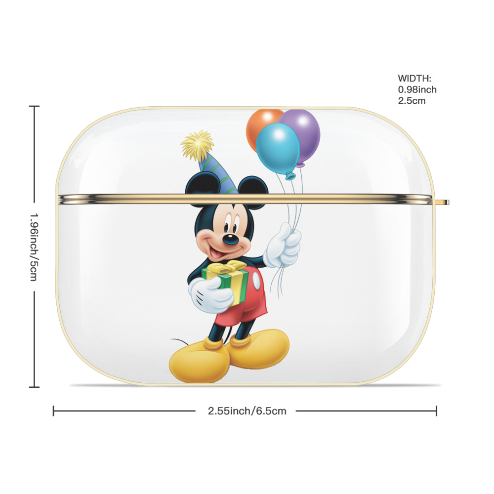 ミッキーマウス Mickey Mouse 【AirPods Pro用】ハードシェル保護ケース｜耐衝撃・防指紋・カラビナ付き商品仕様