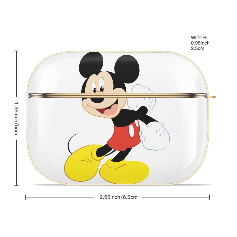 ミッキーマウス Mickey Mouse 【AirPods Pro用】ハードシェル保護ケース｜耐衝撃・防指紋・カラビナ付き商品仕様