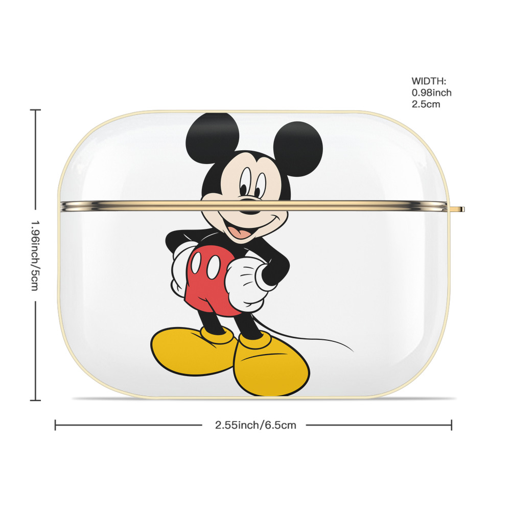 ミッキーマウス Mickey Mouse 【AirPods Pro用】ハードシェル保護ケース｜耐衝撃・防指紋・カラビナ付き商品仕様