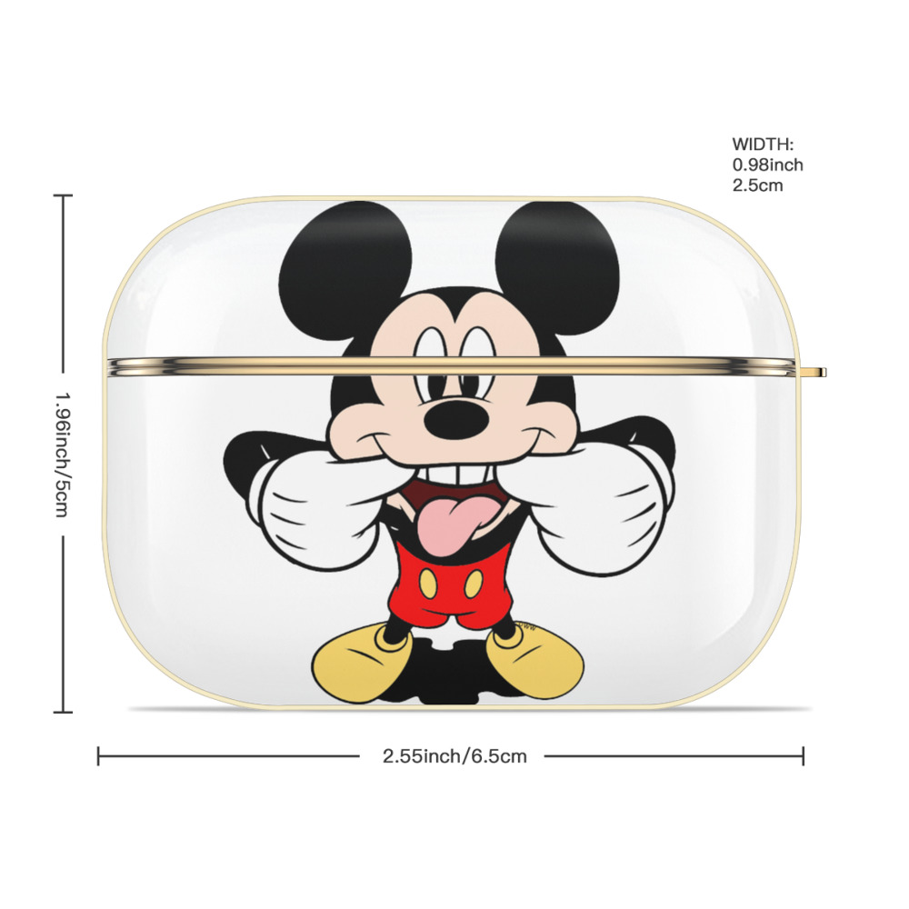 ミッキーマウス Mickey Mouse 【AirPods Pro用】ハードシェル保護ケース｜耐衝撃・防指紋・カラビナ付き商品仕様