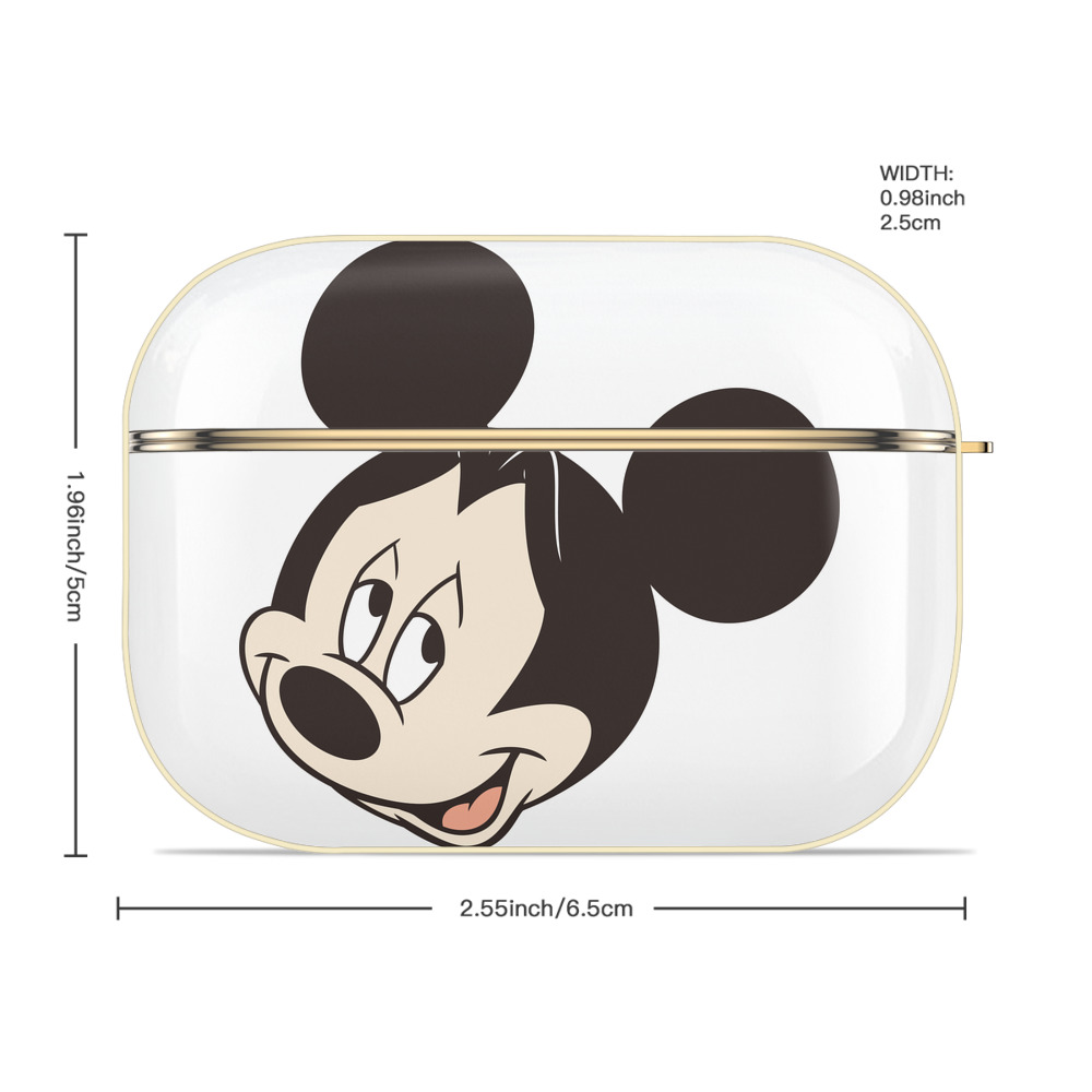 ミッキーマウス Mickey Mouse 【AirPods Pro用】ハードシェル保護ケース｜耐衝撃・防指紋・カラビナ付き商品仕様