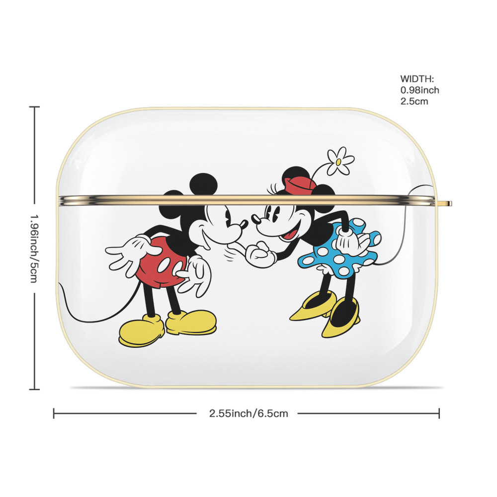 ミッキーマウス Mickey Mouse 【AirPods Pro用】ハードシェル保護ケース｜耐衝撃・防指紋・カラビナ付き商品仕様