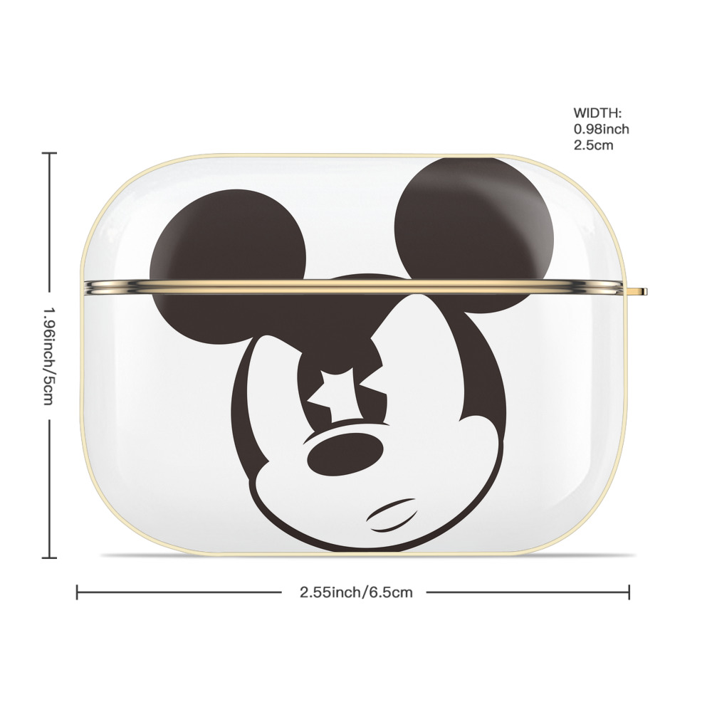 ミッキーマウス Mickey Mouse 【AirPods Pro用】ハードシェル保護ケース｜耐衝撃・防指紋・カラビナ付き商品仕様