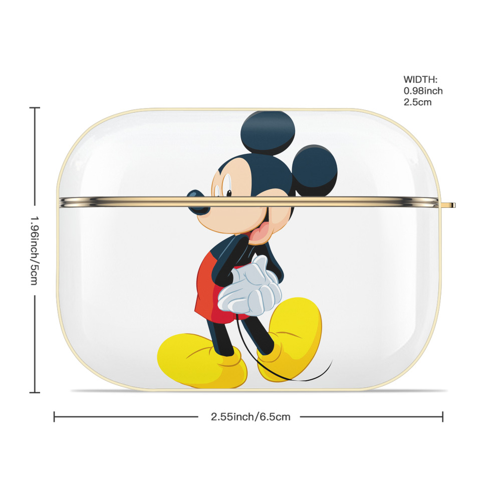 ミッキーマウス Mickey Mouse 【AirPods Pro用】ハードシェル保護ケース｜耐衝撃・防指紋・カラビナ付き商品仕様