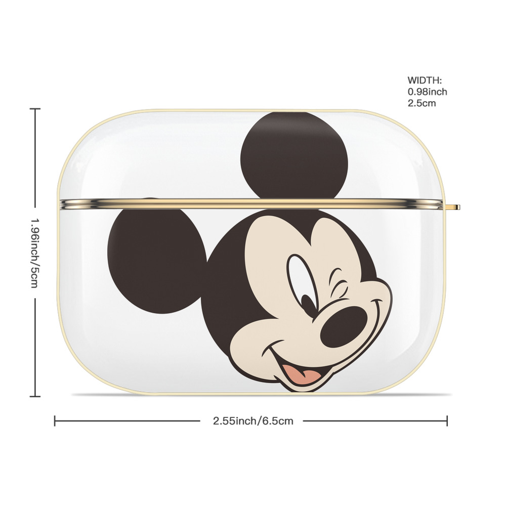 ミッキーマウス Mickey Mouse 【AirPods Pro用】ハードシェル保護ケース｜耐衝撃・防指紋・カラビナ付き商品仕様