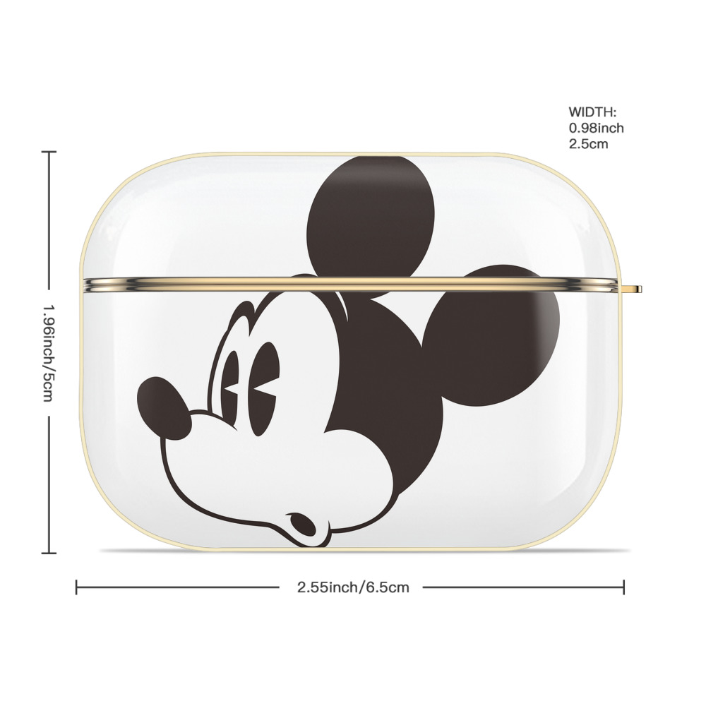 ミッキーマウス Mickey Mouse 【AirPods Pro用】ハードシェル保護ケース｜耐衝撃・防指紋・カラビナ付き商品仕様