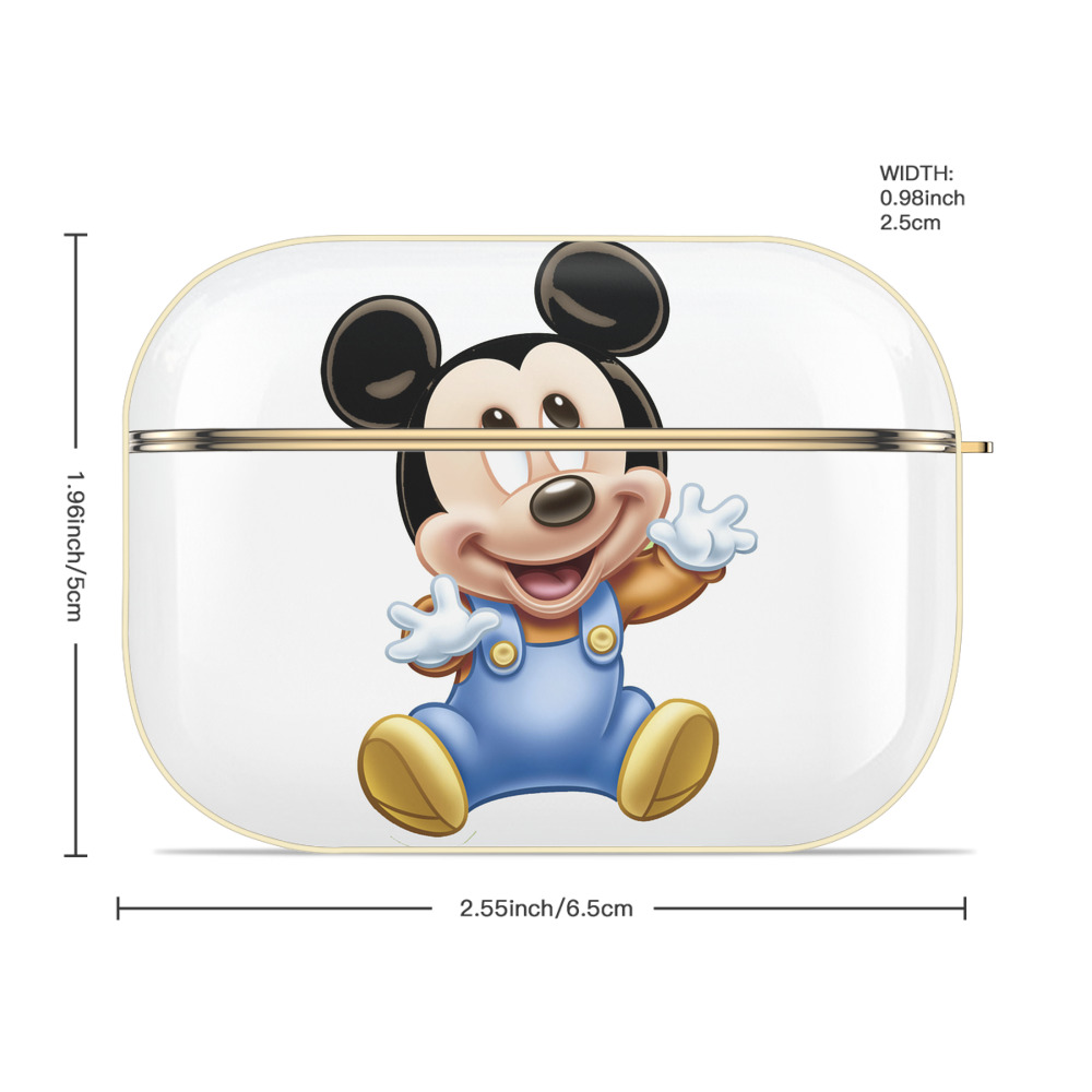 ミッキーマウス Mickey Mouse 【AirPods Pro用】ハードシェル保護ケース｜耐衝撃・防指紋・カラビナ付き商品仕様
