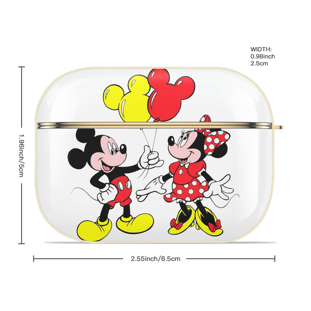 ミッキーマウス Mickey Mouse 【AirPods Pro用】ハードシェル保護ケース｜耐衝撃・防指紋・カラビナ付き商品仕様