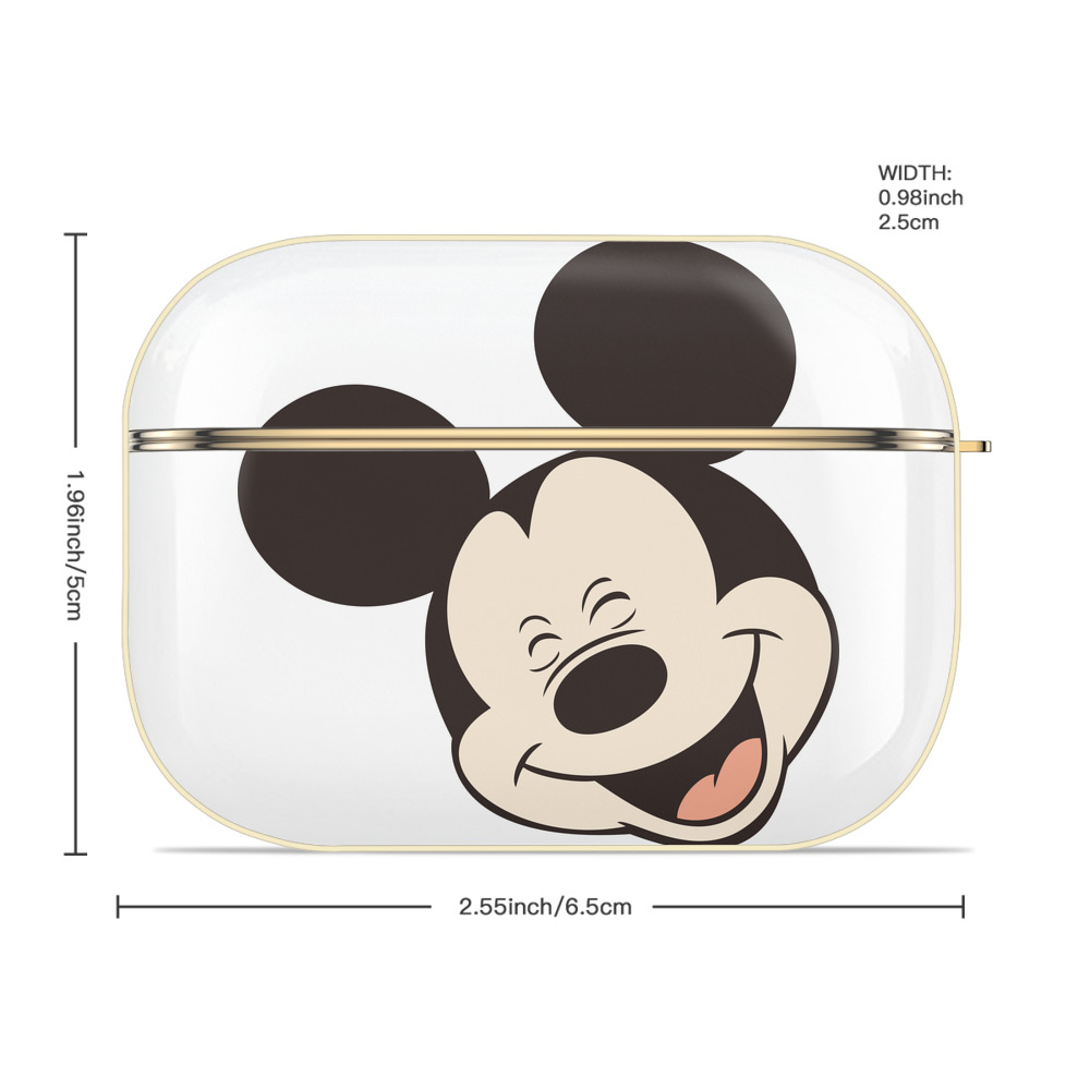 ミッキーマウス Mickey Mouse 【AirPods Pro用】ハードシェル保護ケース｜耐衝撃・防指紋・カラビナ付き商品仕様