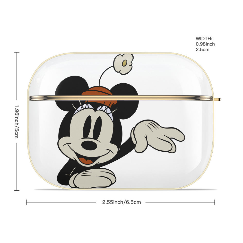 ミッキーマウス Mickey Mouse 【AirPods Pro用】ハードシェル保護ケース｜耐衝撃・防指紋・カラビナ付き商品仕様
