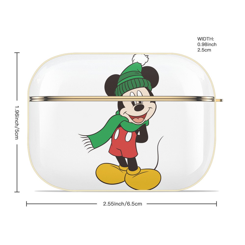 ミッキーマウス Mickey Mouse 【AirPods Pro用】ハードシェル保護ケース｜耐衝撃・防指紋・カラビナ付き商品仕様