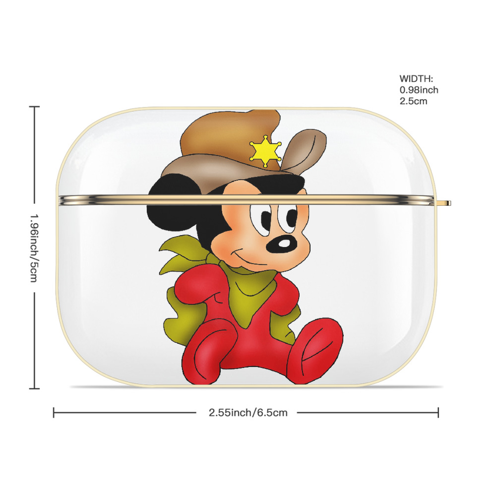 ミッキーマウス Mickey Mouse 【AirPods Pro用】ハードシェル保護ケース｜耐衝撃・防指紋・カラビナ付き商品仕様