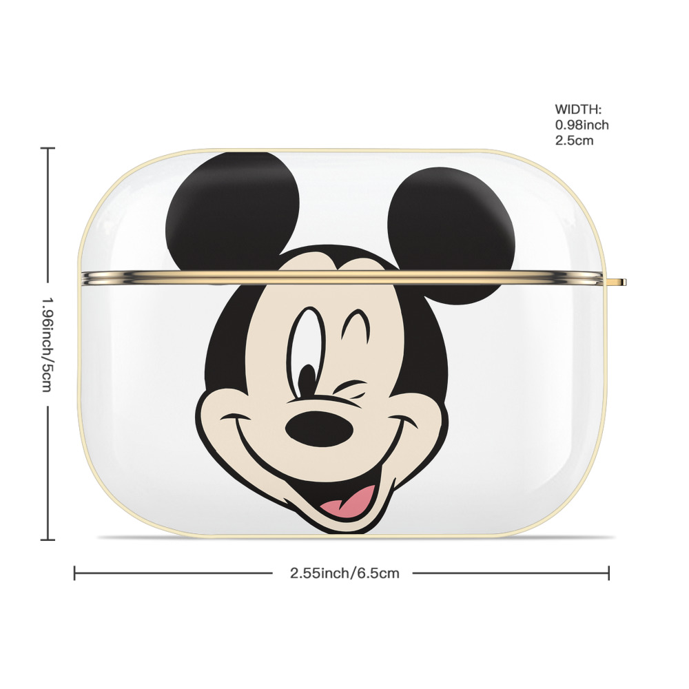 ミッキーマウス Mickey Mouse 【AirPods Pro用】ハードシェル保護ケース｜耐衝撃・防指紋・カラビナ付き商品仕様