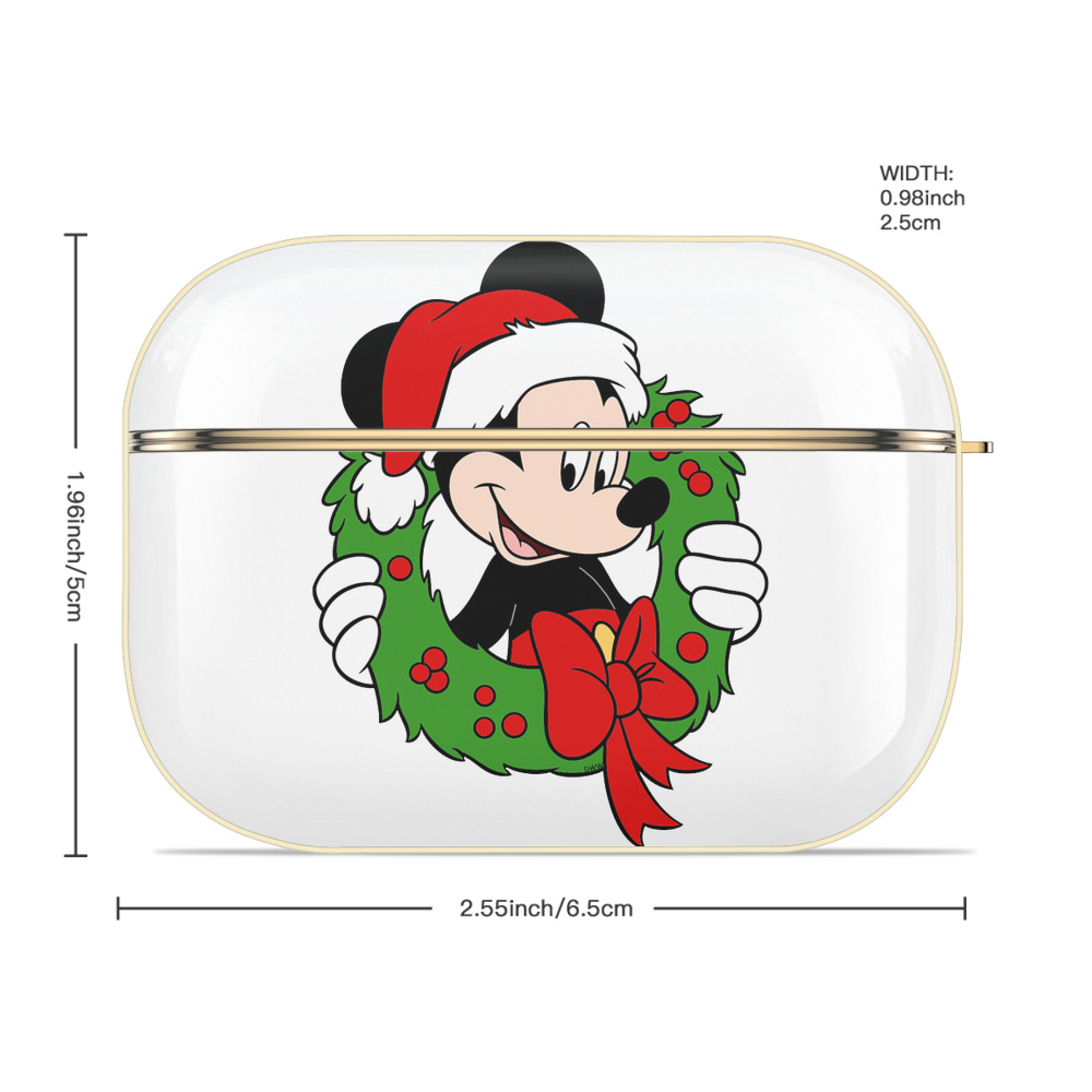 ミッキーマウス Mickey Mouse 【AirPods Pro用】ハードシェル保護ケース｜耐衝撃・防指紋・カラビナ付き商品仕様