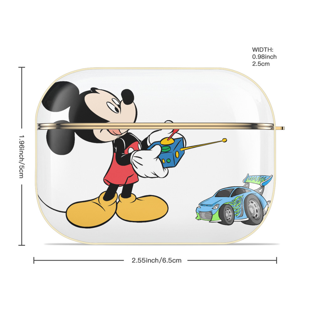 ミッキーマウス Mickey Mouse 【AirPods Pro用】ハードシェル保護ケース｜耐衝撃・防指紋・カラビナ付き商品仕様
