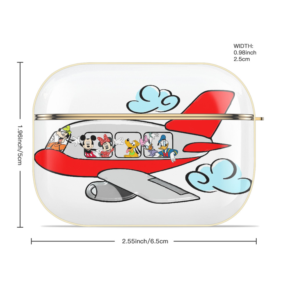 ミッキーマウス Mickey Mouse 【AirPods Pro用】ハードシェル保護ケース｜耐衝撃・防指紋・カラビナ付き商品仕様
