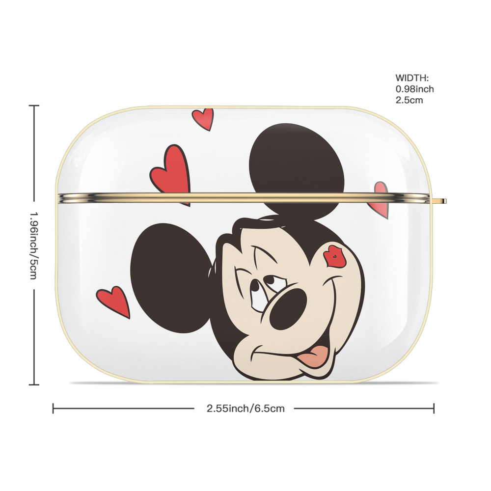 ミッキーマウス Mickey Mouse 【AirPods Pro用】ハードシェル保護ケース｜耐衝撃・防指紋・カラビナ付き商品仕様