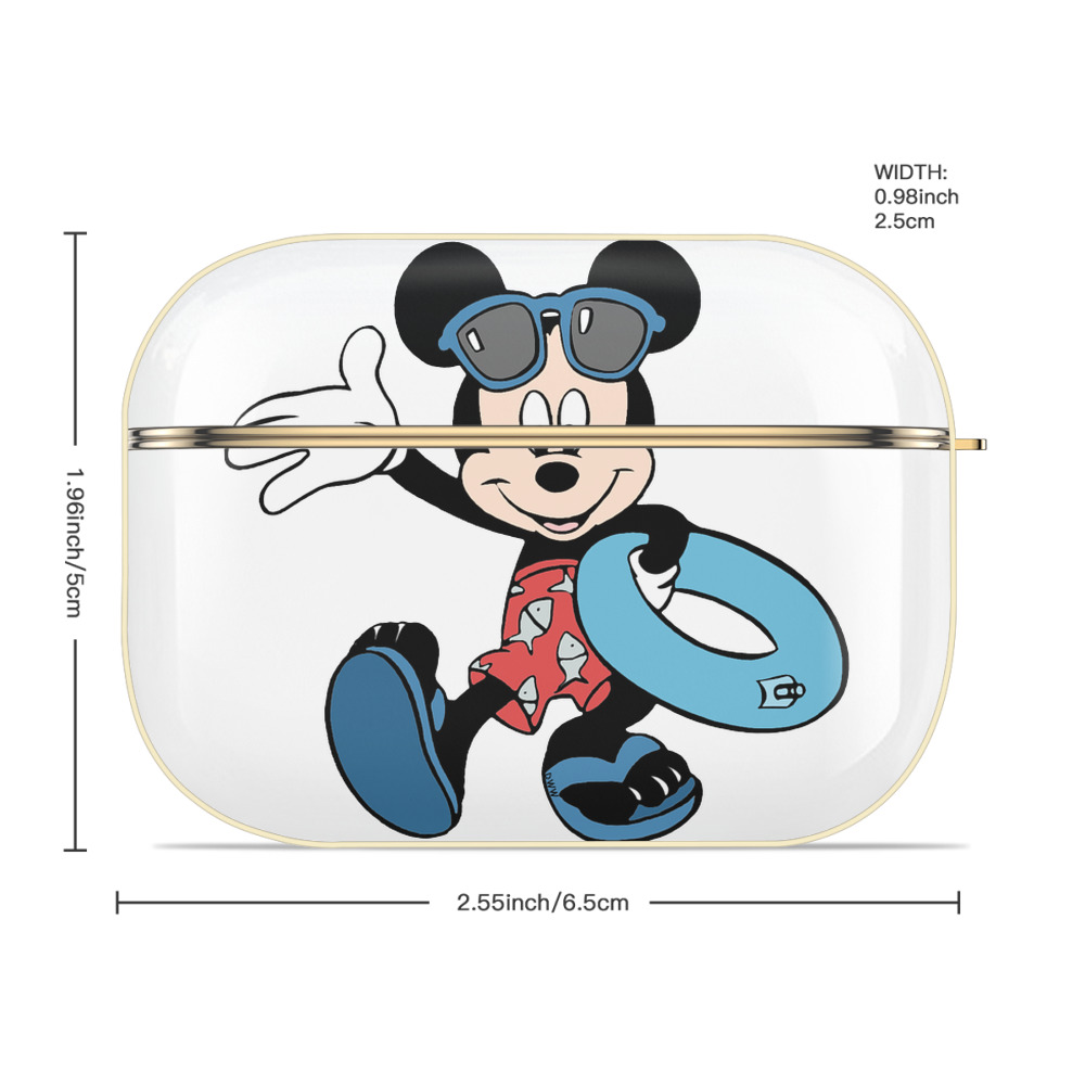 ミッキーマウス Mickey Mouse 【AirPods Pro用】ハードシェル保護ケース｜耐衝撃・防指紋・カラビナ付き商品仕様
