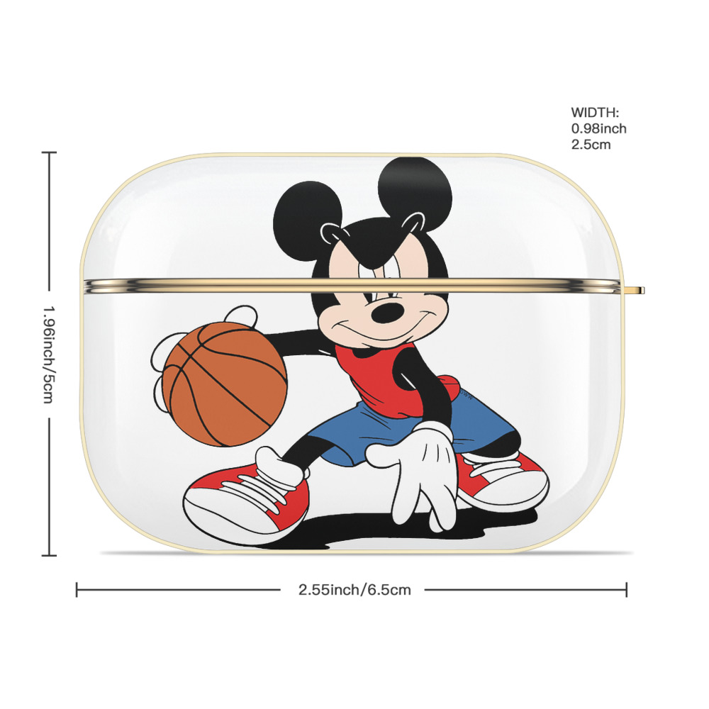 ミッキーマウス Mickey Mouse 【AirPods Pro用】ハードシェル保護ケース｜耐衝撃・防指紋・カラビナ付き商品仕様
