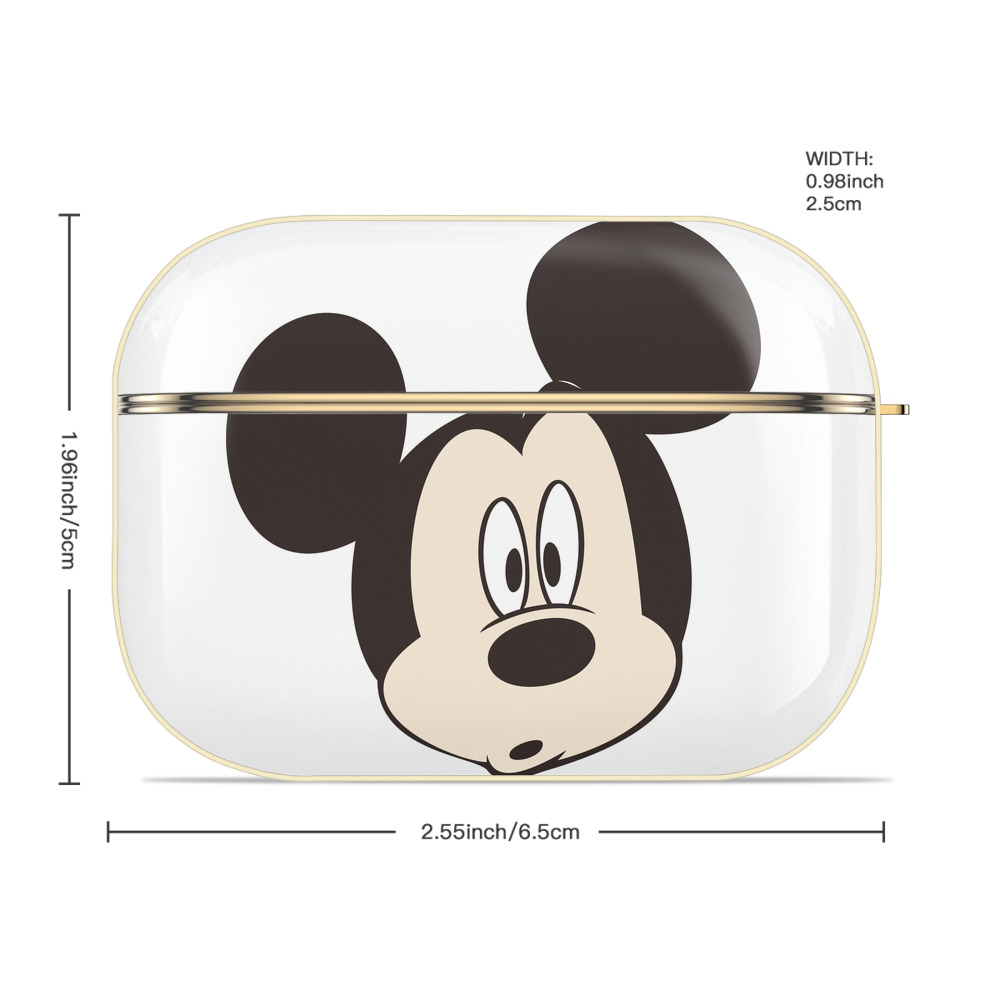 ミッキーマウス Mickey Mouse 【AirPods Pro用】ハードシェル保護ケース｜耐衝撃・防指紋・カラビナ付き商品仕様