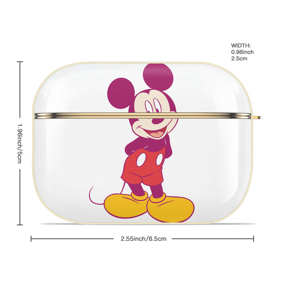 ミッキーマウス Mickey Mouse 【AirPods Pro用】ハードシェル保護ケース｜耐衝撃・防指紋・カラビナ付き商品仕様