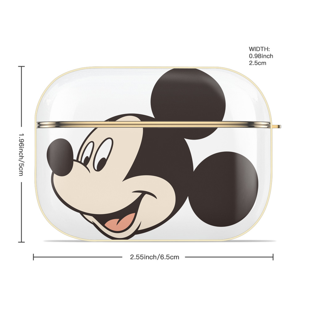 ミッキーマウス Mickey Mouse 【AirPods Pro用】ハードシェル保護ケース｜耐衝撃・防指紋・カラビナ付き商品仕様