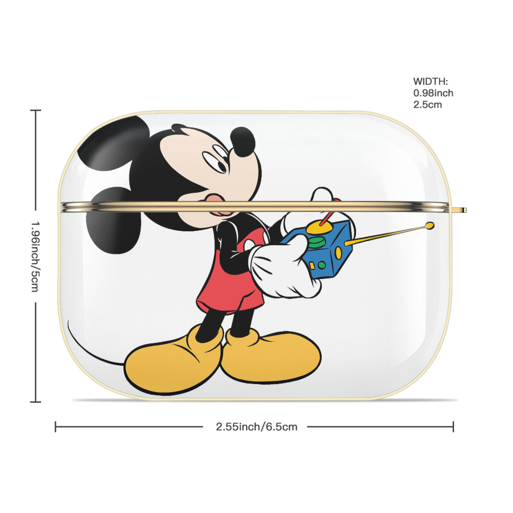 ミッキーマウス Mickey Mouse 【AirPods Pro用】ハードシェル保護ケース｜耐衝撃・防指紋・カラビナ付き商品仕様