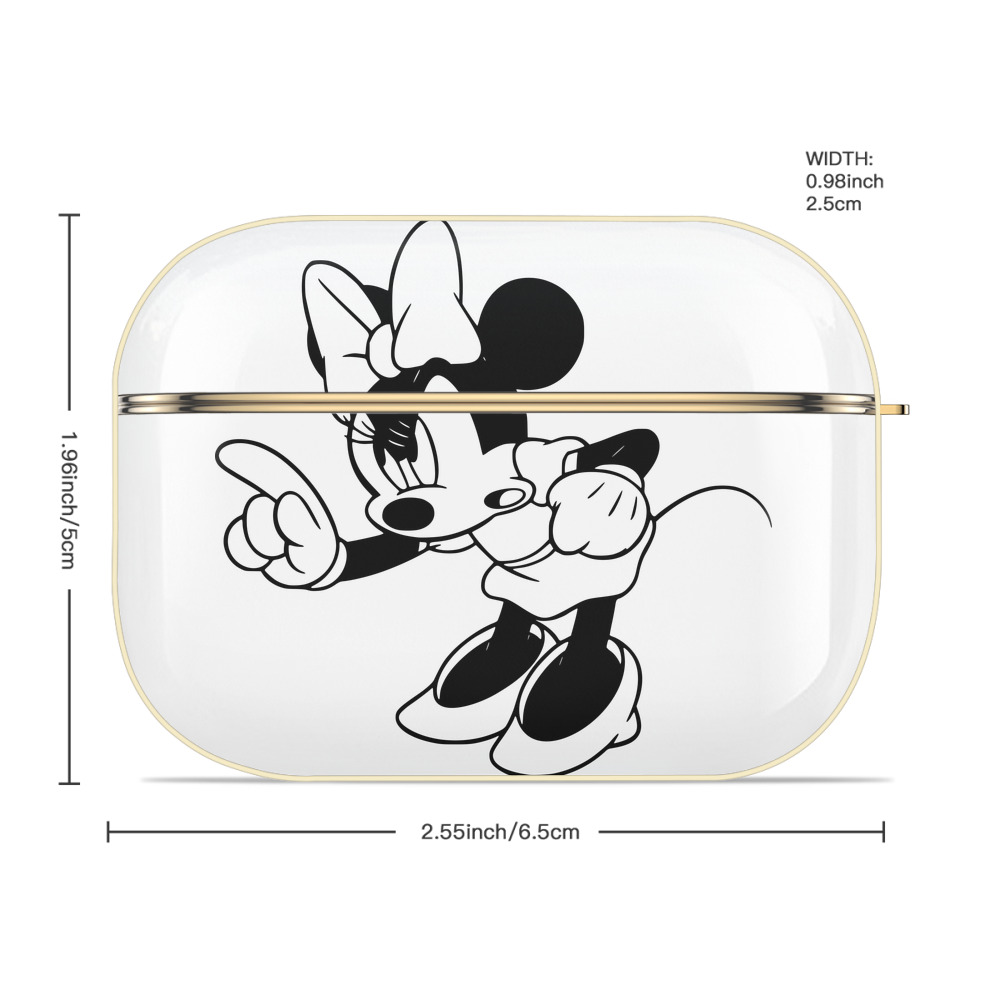 ミッキーマウス Mickey Mouse 【AirPods Pro用】ハードシェル保護ケース｜耐衝撃・防指紋・カラビナ付き商品仕様