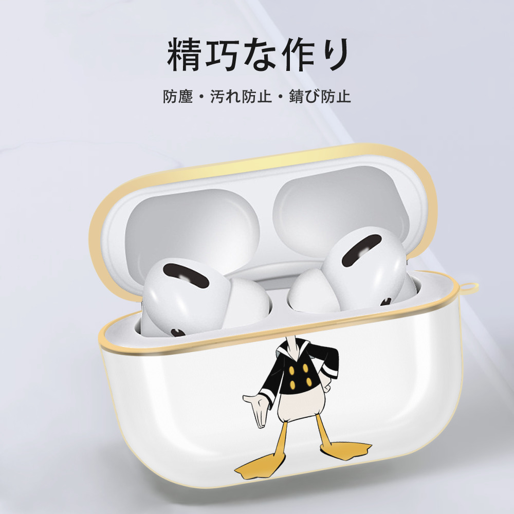 ミッキーマウス Mickey Mouse 【AirPods Pro用】ハードシェル保護ケース｜耐衝撃・防指紋・カラビナ付き商品仕様