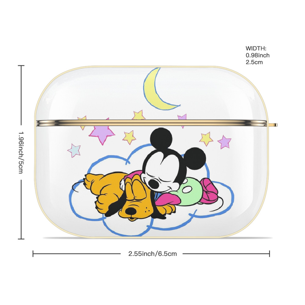 ミッキーマウス Mickey Mouse 【AirPods Pro用】ハードシェル保護ケース｜耐衝撃・防指紋・カラビナ付き商品仕様