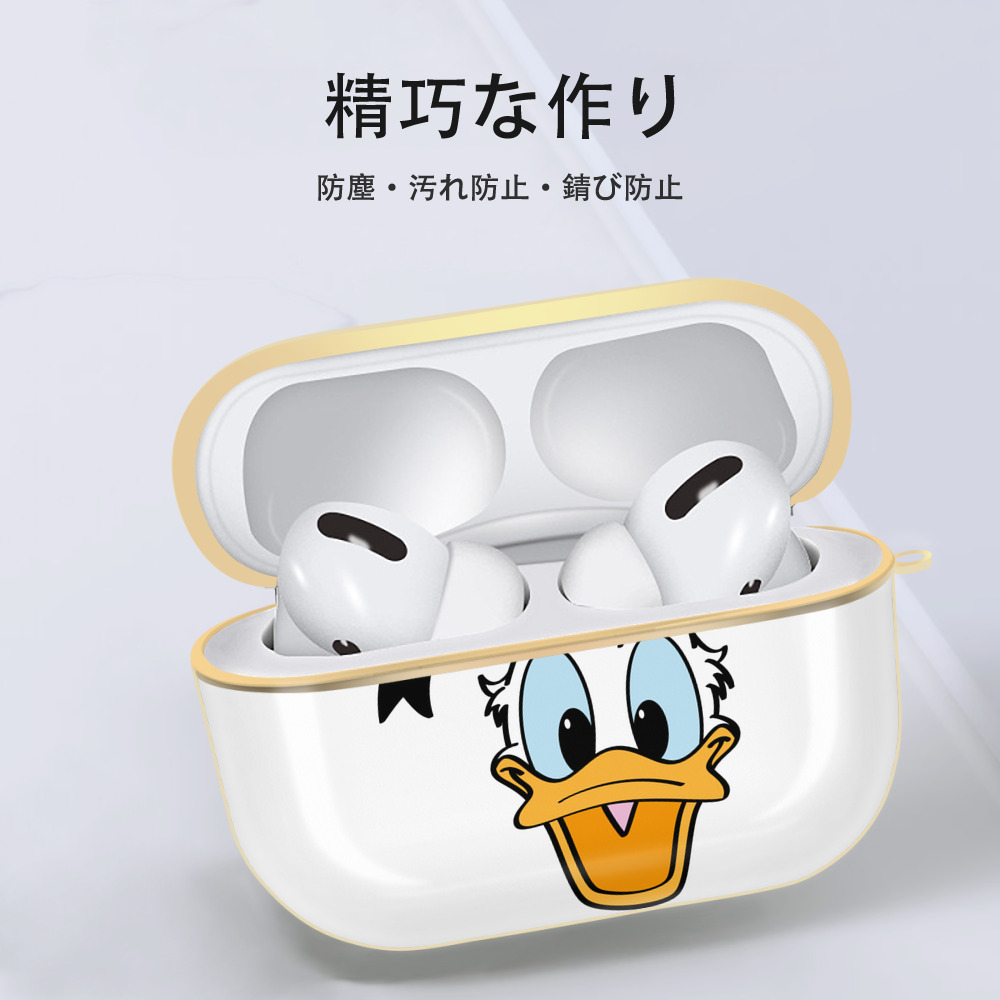 ミッキーマウス Mickey Mouse 【AirPods Pro用】ハードシェル保護ケース｜耐衝撃・防指紋・カラビナ付き商品仕様
