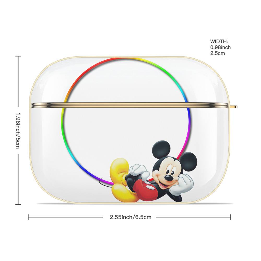 ミッキーマウス Mickey Mouse 【AirPods Pro用】ハードシェル保護ケース｜耐衝撃・防指紋・カラビナ付き商品仕様