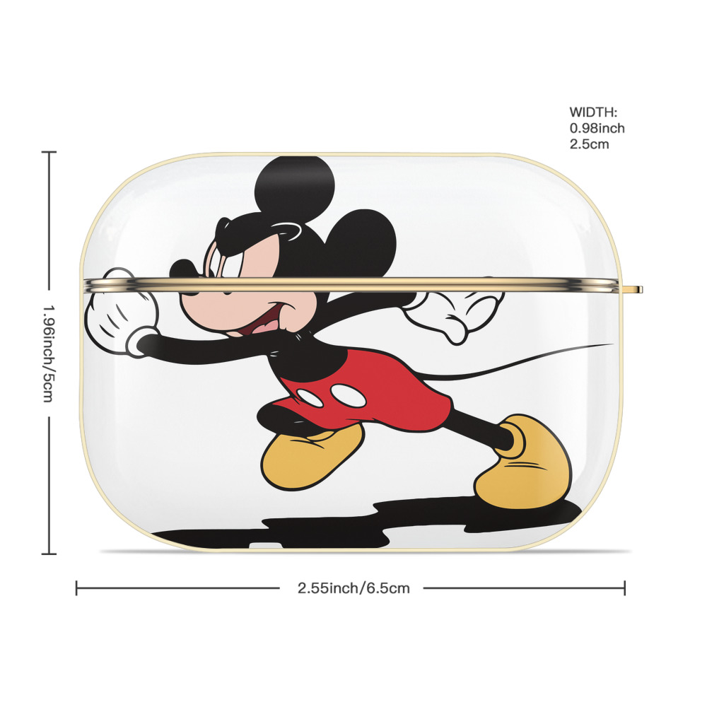 ミッキーマウス Mickey Mouse 【AirPods Pro用】ハードシェル保護ケース｜耐衝撃・防指紋・カラビナ付き商品仕様
