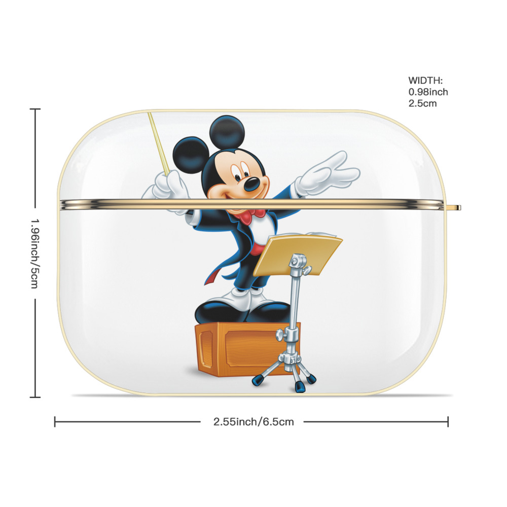 ミッキーマウス Mickey Mouse 【AirPods Pro用】ハードシェル保護ケース｜耐衝撃・防指紋・カラビナ付き商品仕様
