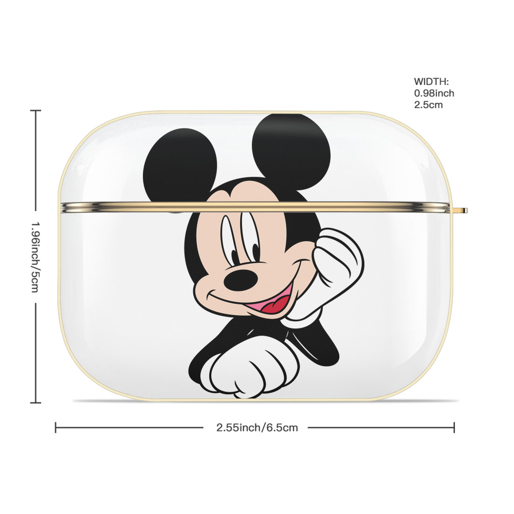 ミッキーマウス Mickey Mouse 【AirPods Pro用】ハードシェル保護ケース｜耐衝撃・防指紋・カラビナ付き商品仕様