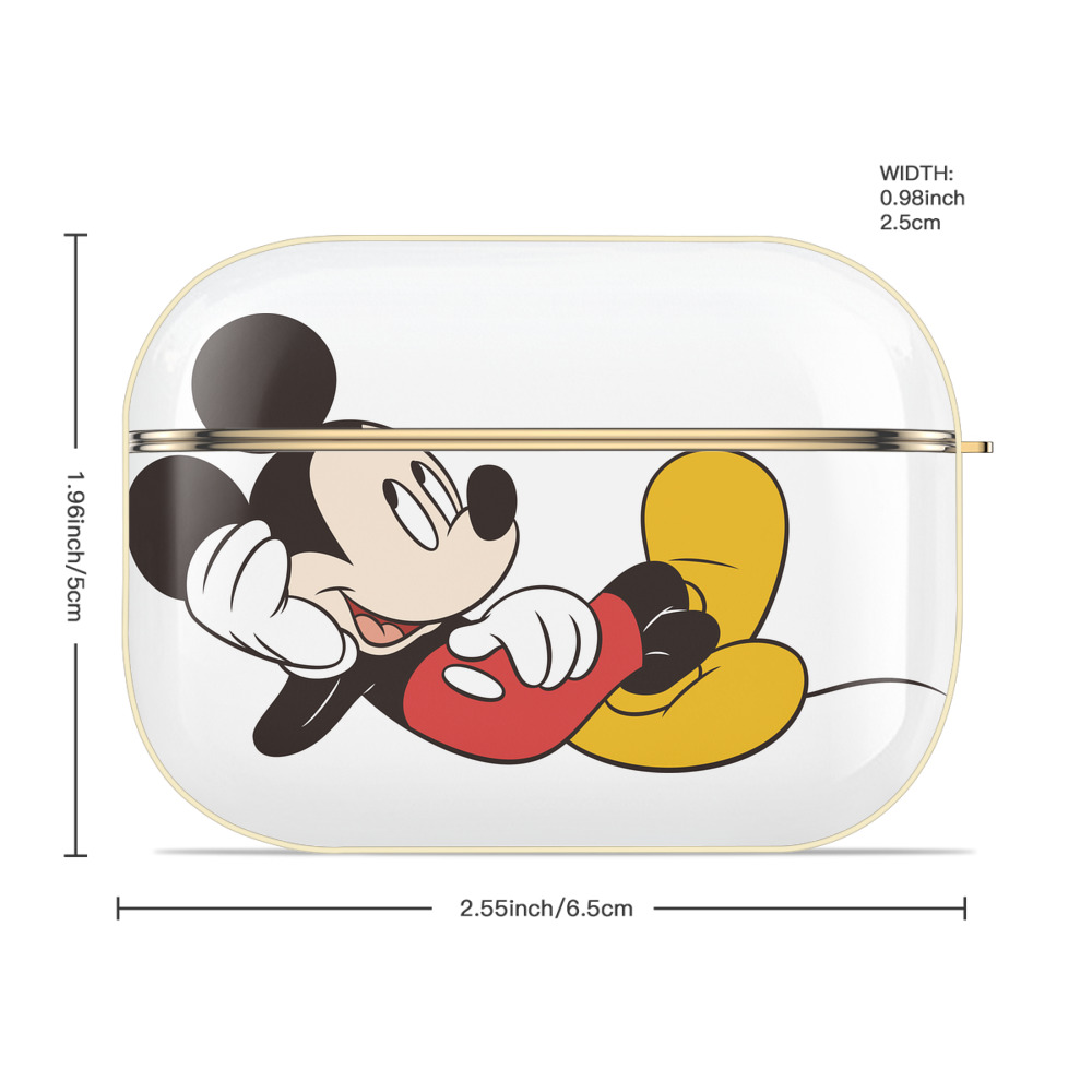 ミッキーマウス Mickey Mouse 【AirPods Pro用】ハードシェル保護ケース｜耐衝撃・防指紋・カラビナ付き商品仕様
