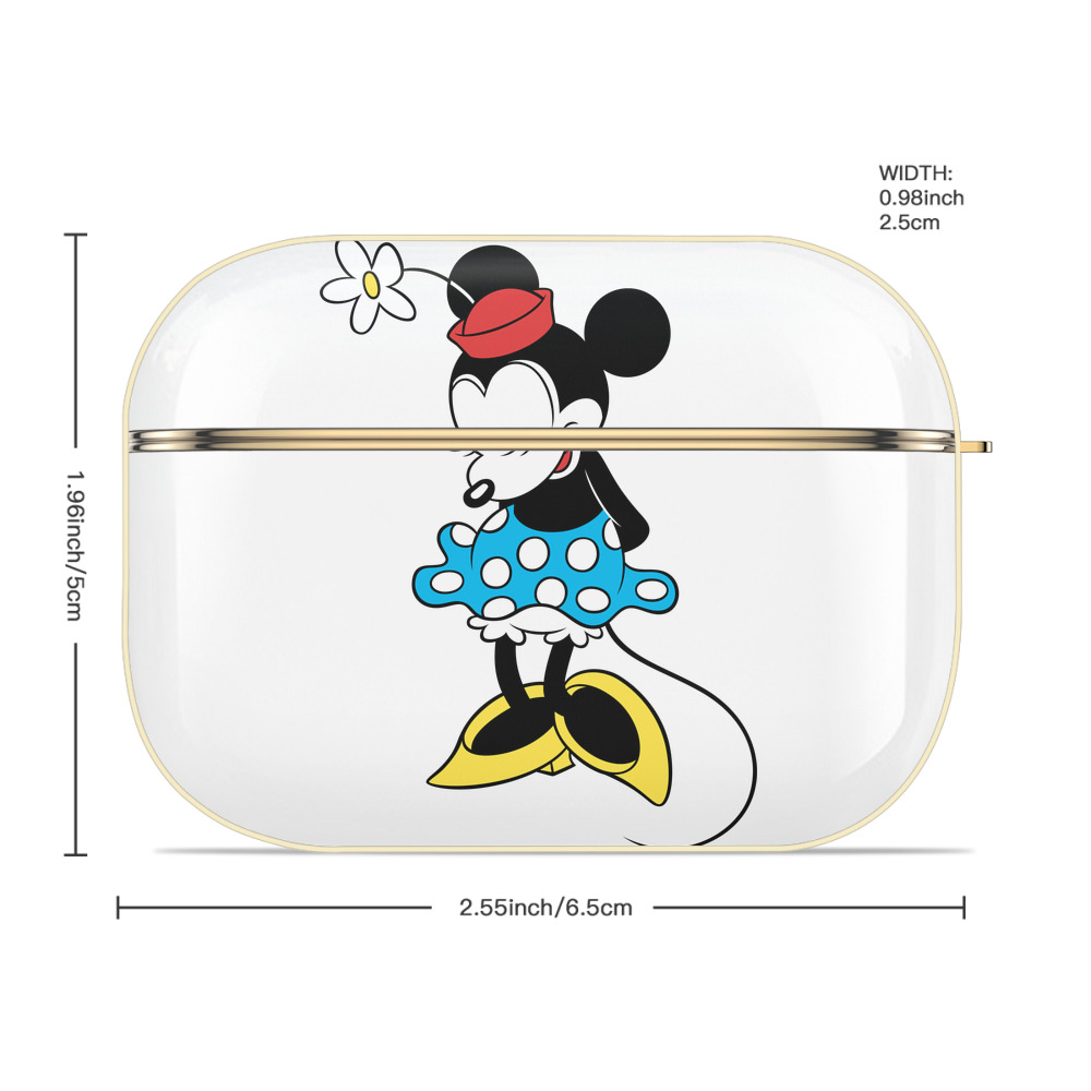 ミッキーマウス Mickey Mouse 【AirPods Pro用】ハードシェル保護ケース｜耐衝撃・防指紋・カラビナ付き商品仕様