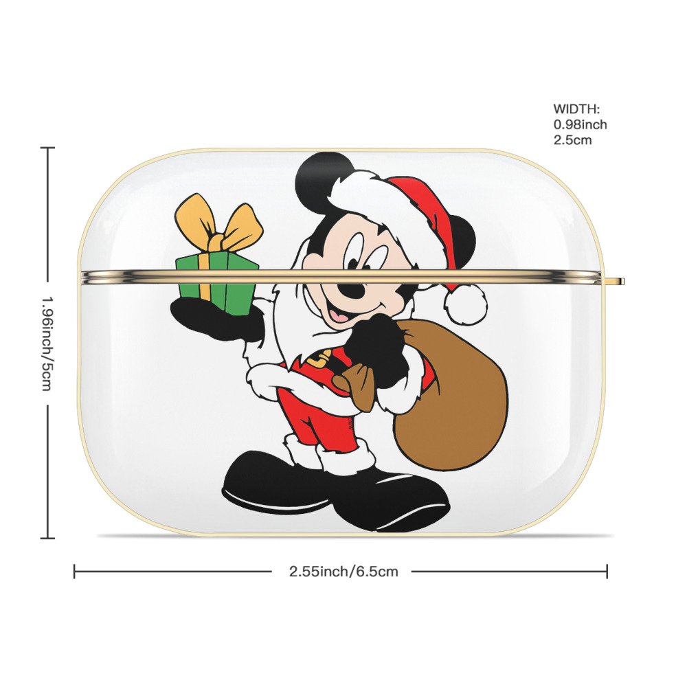 ミッキーマウス Mickey Mouse 【AirPods Pro用】ハードシェル保護ケース｜耐衝撃・防指紋・カラビナ付き商品仕様