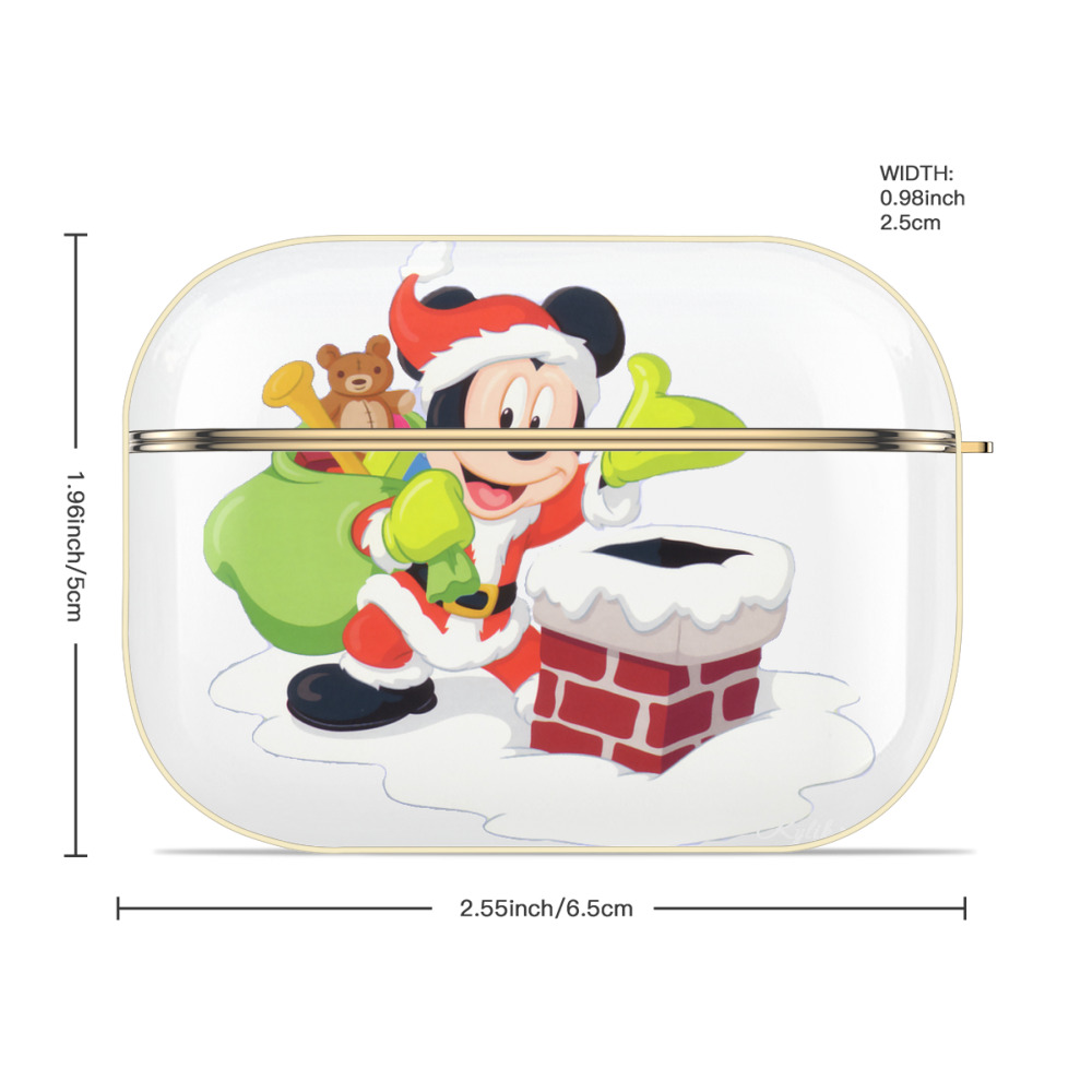 ミッキーマウス Mickey Mouse 【AirPods Pro用】ハードシェル保護ケース｜耐衝撃・防指紋・カラビナ付き商品仕様