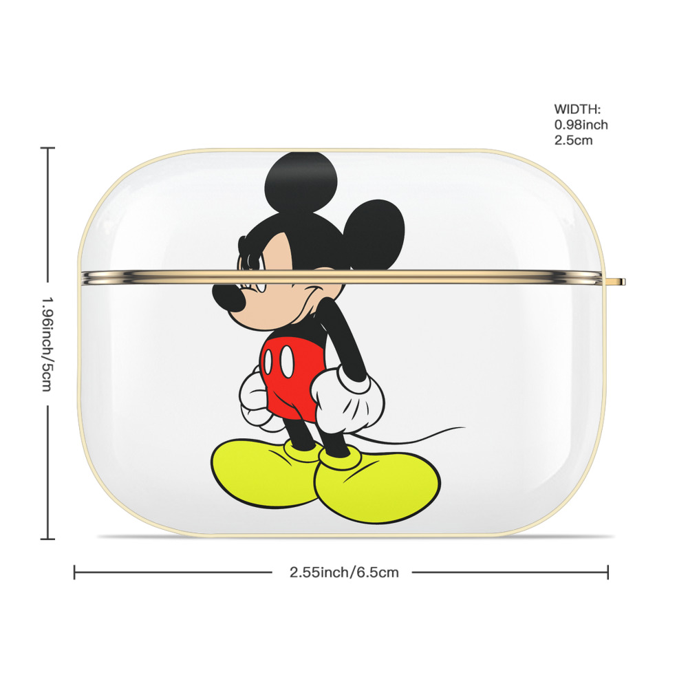 ミッキーマウス Mickey Mouse 【AirPods Pro用】ハードシェル保護ケース｜耐衝撃・防指紋・カラビナ付き商品仕様