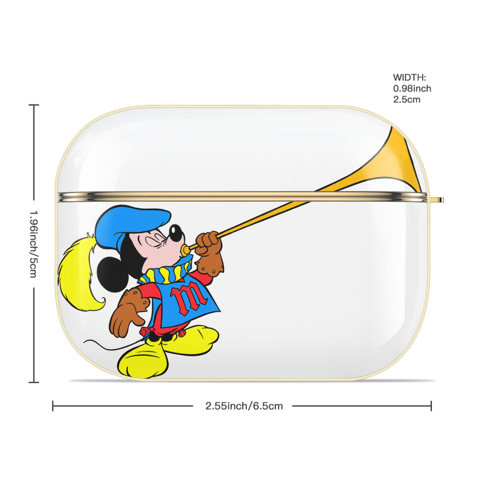 ミッキーマウス Mickey Mouse 【AirPods Pro用】ハードシェル保護ケース｜耐衝撃・防指紋・カラビナ付き商品仕様