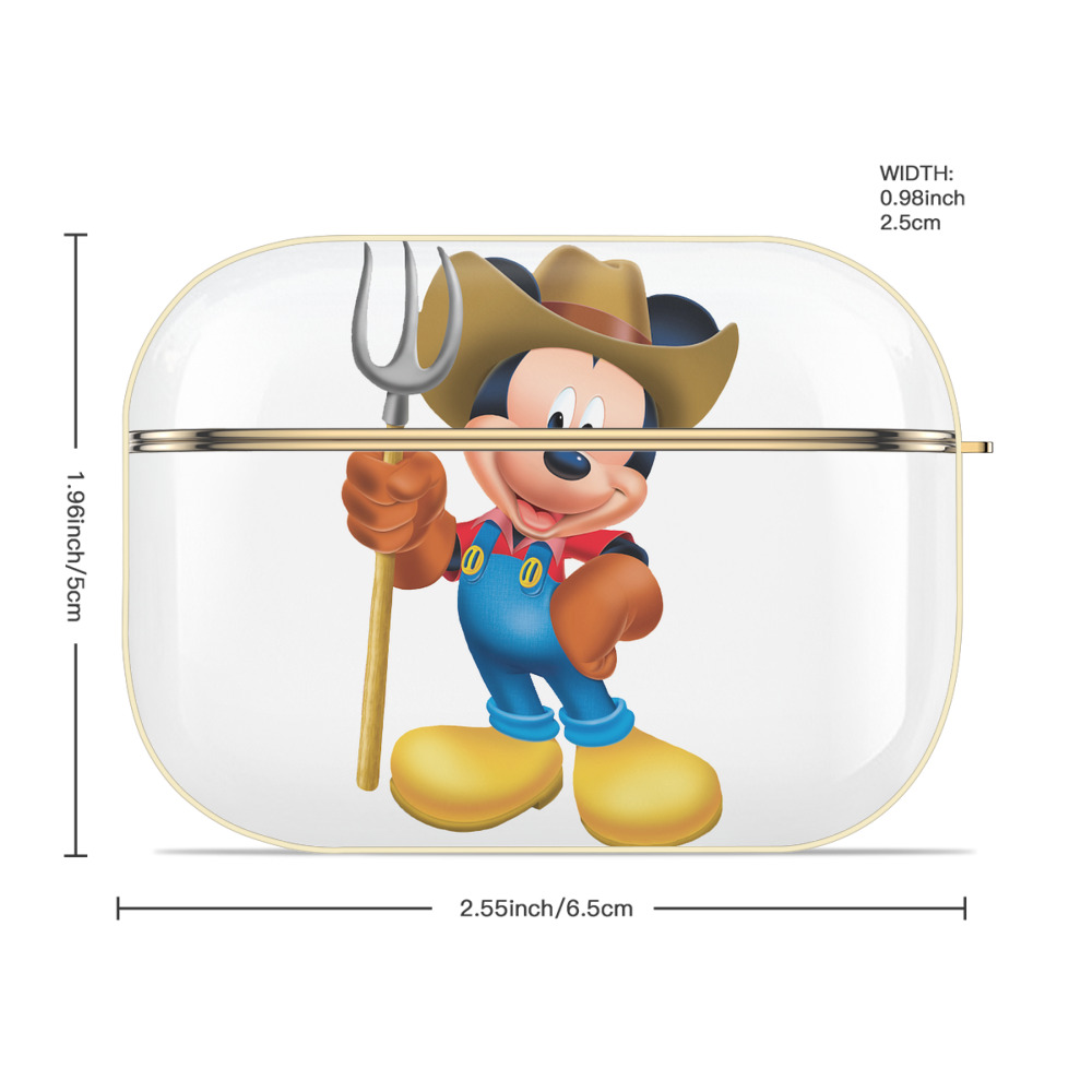 ミッキーマウス Mickey Mouse 【AirPods Pro用】ハードシェル保護ケース｜耐衝撃・防指紋・カラビナ付き商品仕様